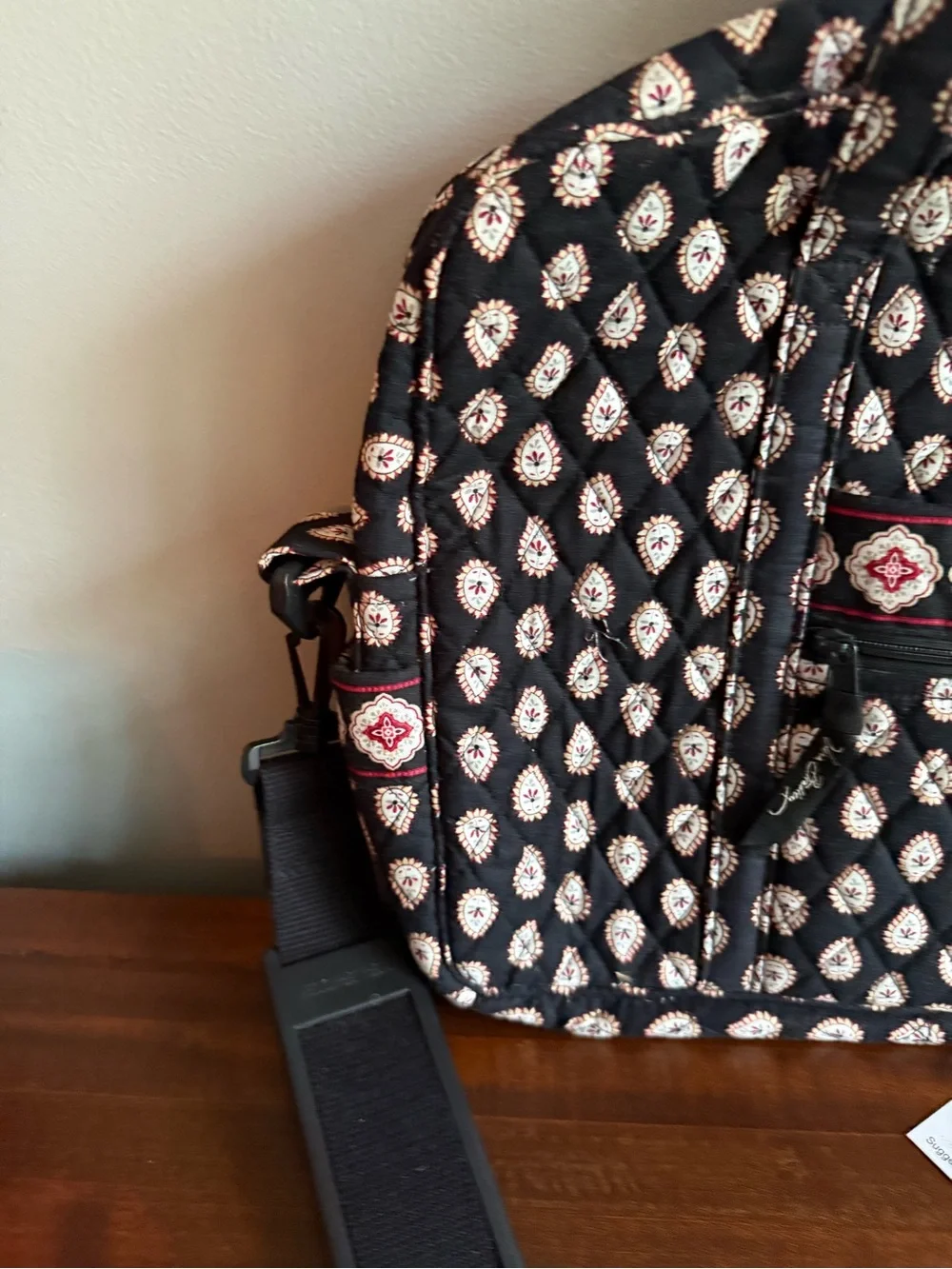 VERA BRADLEY Metro Backpack-Classic Black Paisley